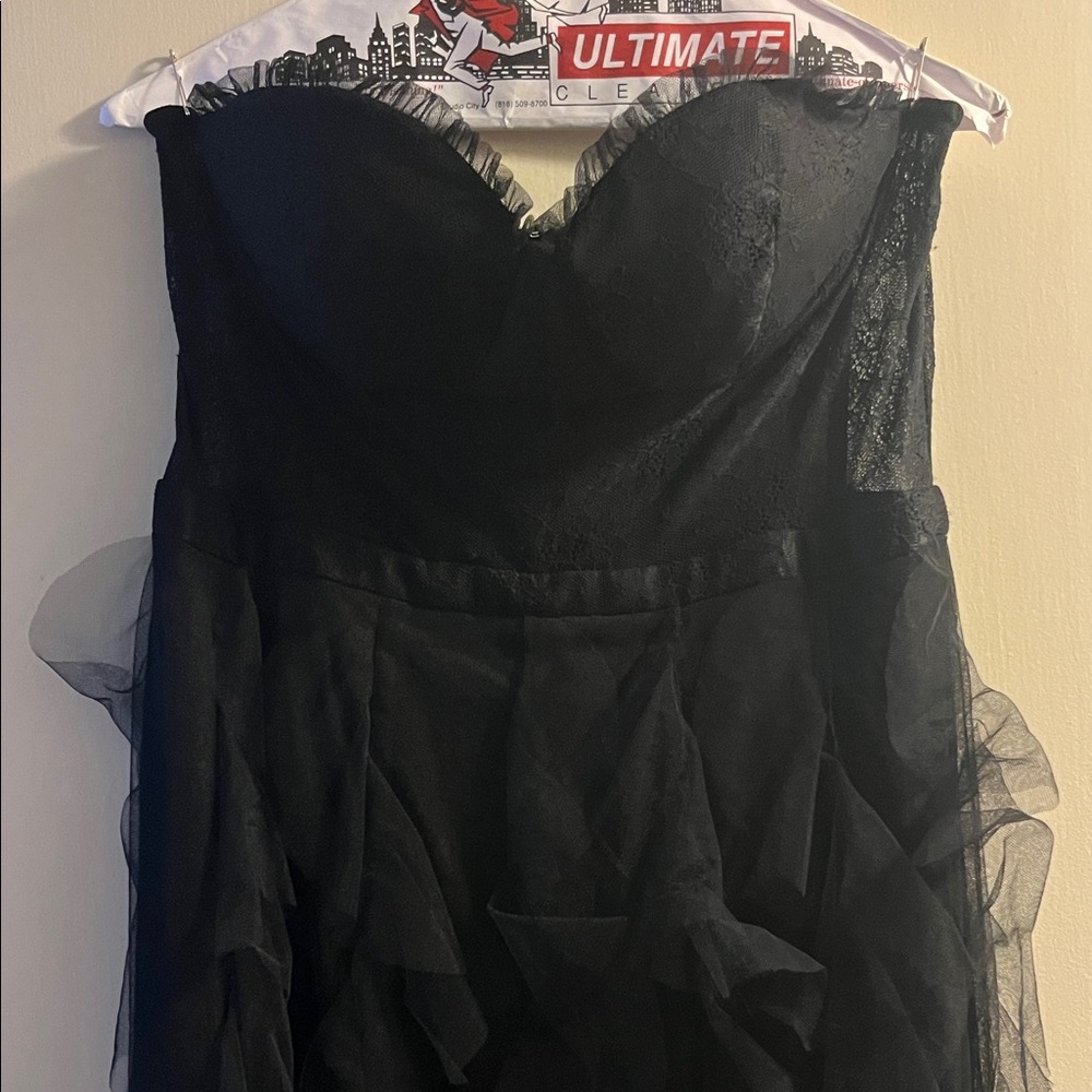 Aqua Black Strapless Dress